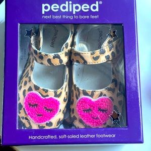 Pedipeds toddler mary jane shoes leopard print
